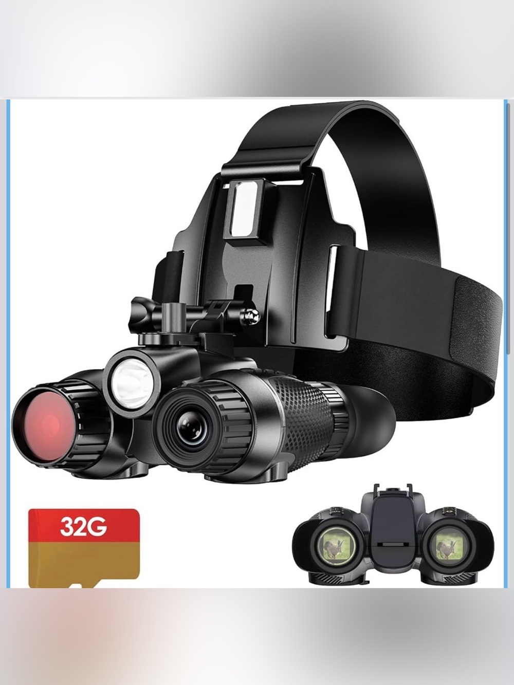 3D Head-Mounted Night Vision Goggles Binoculars 850nm IR NVG 8x New Digital Zoom